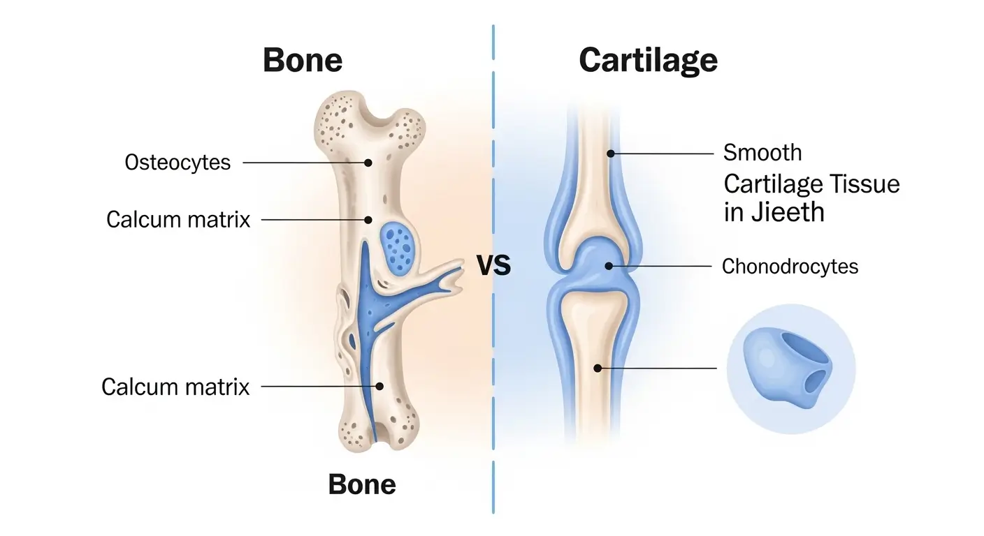 Difference between bone and cartilage
