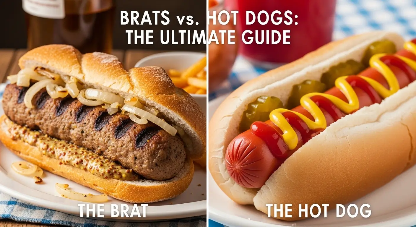 difference between brats and hotdogs