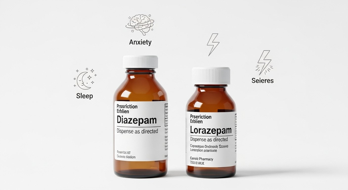 difference between diazepam and lorazepam