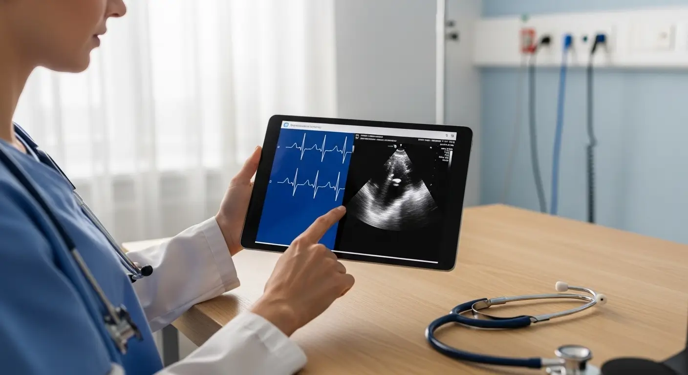 difference between ekg and echo