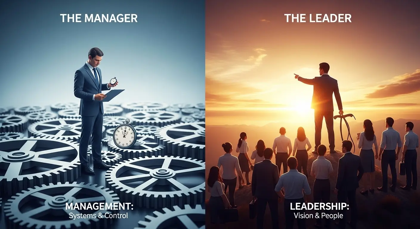 difference between managers and leaders