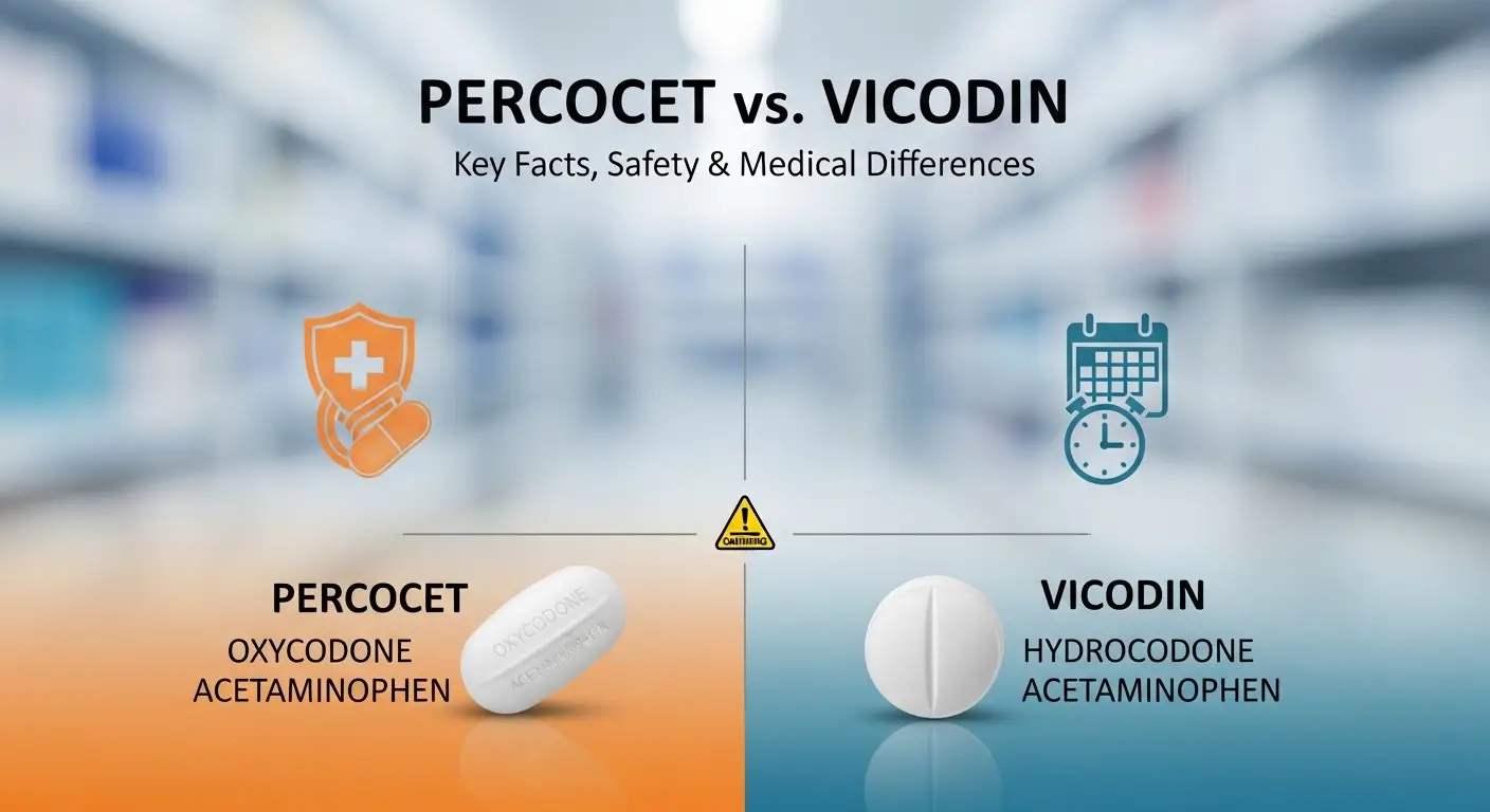 difference between percocet and vicodin