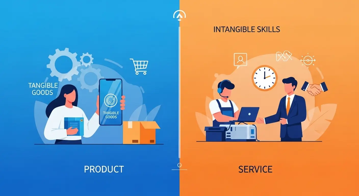 difference between product and service