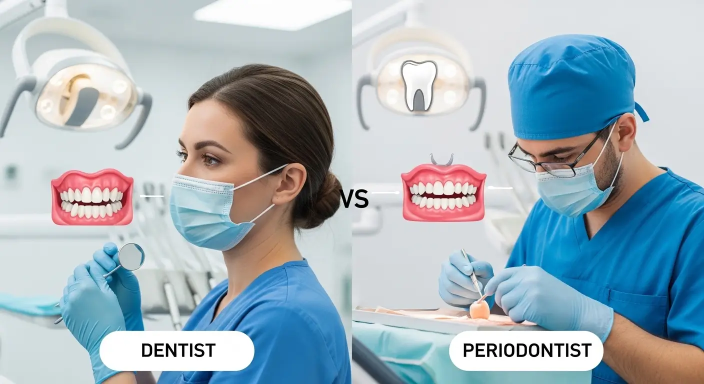 difference between dentist and periodontist